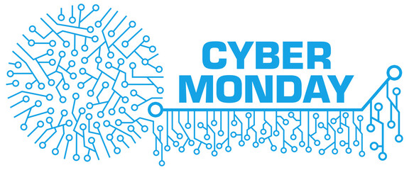 Cyber Monday Circuit Circular Extra Element Text 