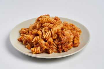 Fusilli pasta and tuna