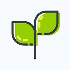 Obraz na płótnie Canvas The environment icon logo, leaf icon logo, tree icon logo