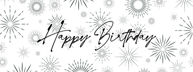 happy birthday with cute font	