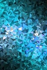 blue Crystal Background With Glowing Effect, Polygonal Mosaic Background, Creative Design Templates.