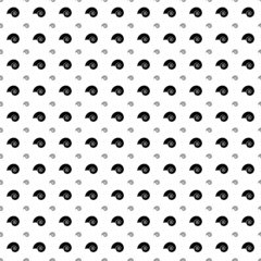 Square seamless background pattern from geometric shapes are different sizes and opacity. The pattern is evenly filled with big black marine nautilus symbols. Vector illustration on white background
