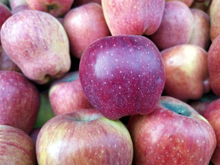 fresh healthy red apple put on fruits shop
