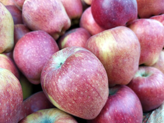 fresh healthy red apple put on fruits shop