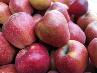 fresh healthy red apple put on fruits shop