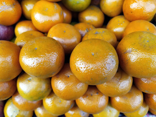fresh healthy yellow orange put on fruits shop