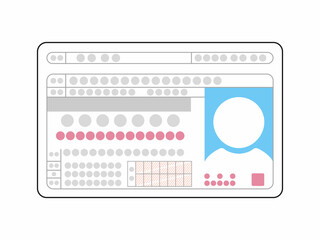 運転経歴証明書カードのイラスト