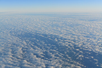 Passenger view from a commercial airplane