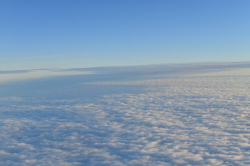 Passenger view from a commercial airplane
