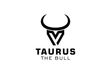 Letter M logo, Bull logo,head bull logo, monogram Logo Design Template Element
