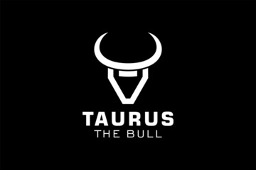 Letter V logo, Bull logo,head bull logo, monogram Logo Design Template Element