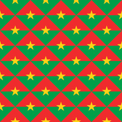 seamless pattern of burkina faso flag. vector illustration. print, book cover, wrapping paper, decoration, banner and etc