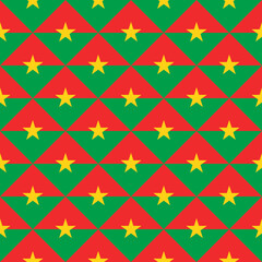 seamless pattern of burkina faso flag. vector illustration. print, book cover, wrapping paper, decoration, banner and etc