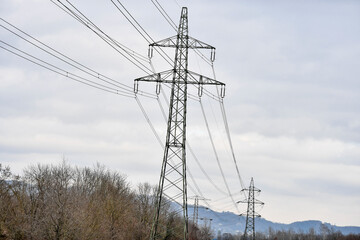 AUT, Strommast, Stromleitung, Stromleitungen, Strom, Umspannwerk, Stromausfall