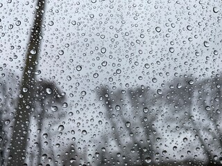 water drops on glass