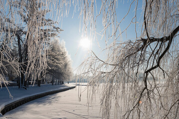 Polska wschodnia/ pojezierze ełckie/ miasto Ełk/ pora roku zima