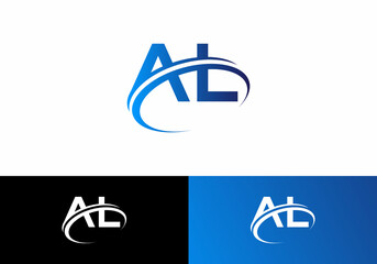  
Initial Letter AL Modern Monogram Logo Design in vector

