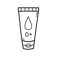 Vector illustration of  outline doodle baby nursery cream  for children, coloring and scrap book