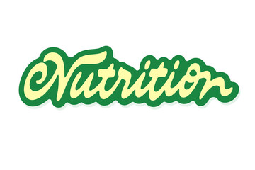 Nutrition vector lettering
