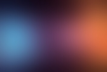 Blue and red diffused lights on black background. Fantastic colorful contrast blur gradient illustration.