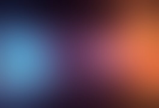 Blue and red diffused lights on black background. Fantastic colorful contrast blur gradient illustration.