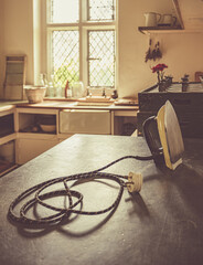 1960s Style Iron In A Vintage Kitchen