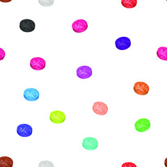 Multicolored candies on a white background. Pattern.