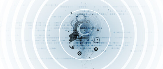 Conceptual technology illustration of artificial intelligence
