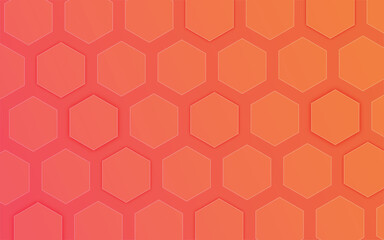 Seamless vector pattern of red honeycomb mosaic. Geometric design. Red hexagon tiles background. Print for wrapping, web backgrounds, fabric, decor, surface, packaging, scrapbooking, etc