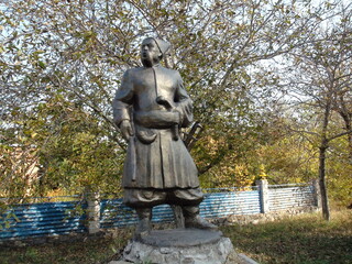 Fototapeta na wymiar Perpetuation of the Zaporozhian Cossacks protecting the Ukrainian lands from the invasion of numerous enemies.