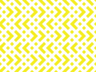 Selbstklebende Fototapeten Abstraktes geometrisches Muster. Ein nahtloser Vektorhintergrund. Weiße und gelbe Verzierung. Grafisches modernes Muster. Einfaches Gittergrafikdesign © ELENA