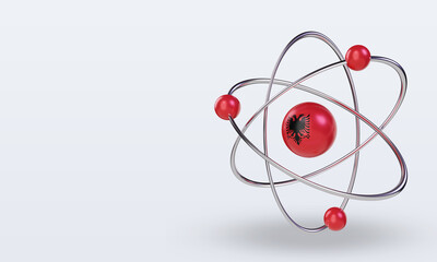 3d science day Albania flag rendering right view