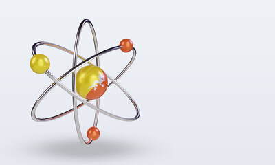 3d science day Bhutan flag rendering left view