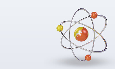 3d science day Bhutan flag rendering right view