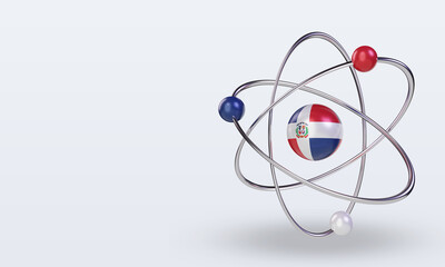 3d science day Dominican Republic flag rendering right view