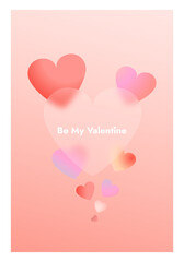 Fototapeta na wymiar The tender card for Valentine's day