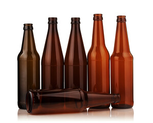 Empty beer bottles