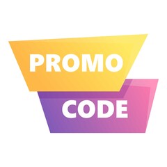 Discount code icon cartoon vector. Promo coupon. Money offer
