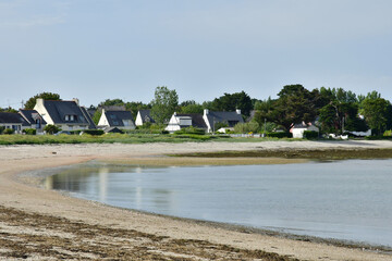 Sarzeau,Penvins,France - june 6 2021 : beach