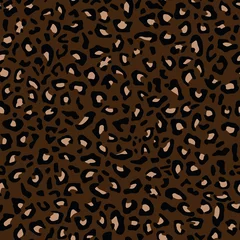 Papier peint Brun Motif tigre au design sombre. Tissu pour vêtements.