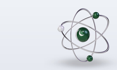 3d science day Pakistan flag rendering right view