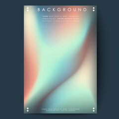 Shades of holographic. Futuristic holographic poster with gradient mesh.