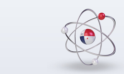 3d science day Panama flag rendering right view