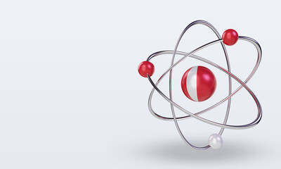 3d science day Peru flag rendering right view