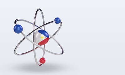 3d science day Philippines flag rendering left view