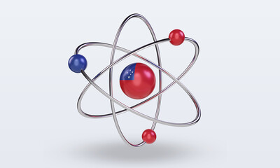 3d science day Samoa flag rendering front view