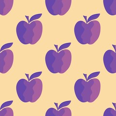 Seamless fruit pattern with apples for gifts
