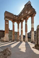 Brescia. Frontone del Tempio Capitolino (Capitolium)