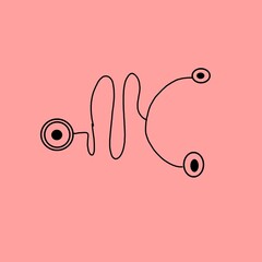 illustration background of stethoscope