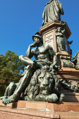Obraz premium Bronze monument in honor of King Maximilian II in Munich